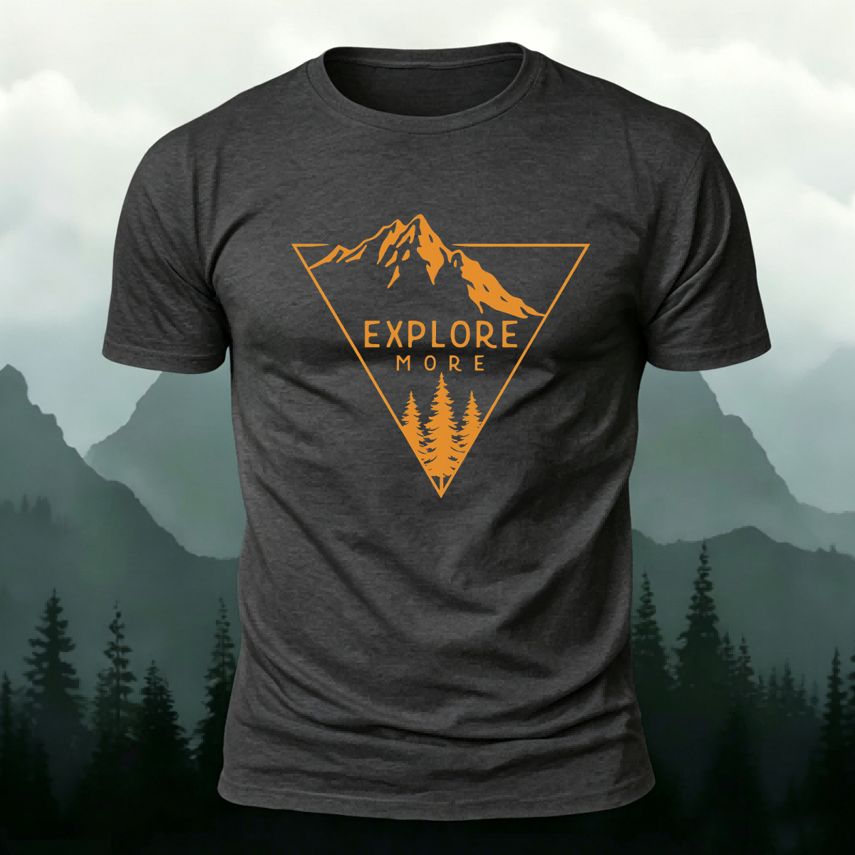 Explore More Letter Outdoor Skin-friendly T-shirts