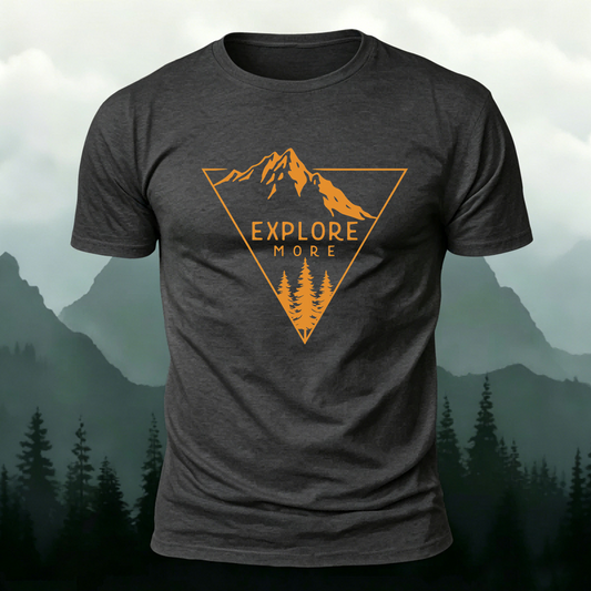 Explore More Letter Outdoor Skin-friendly T-shirts