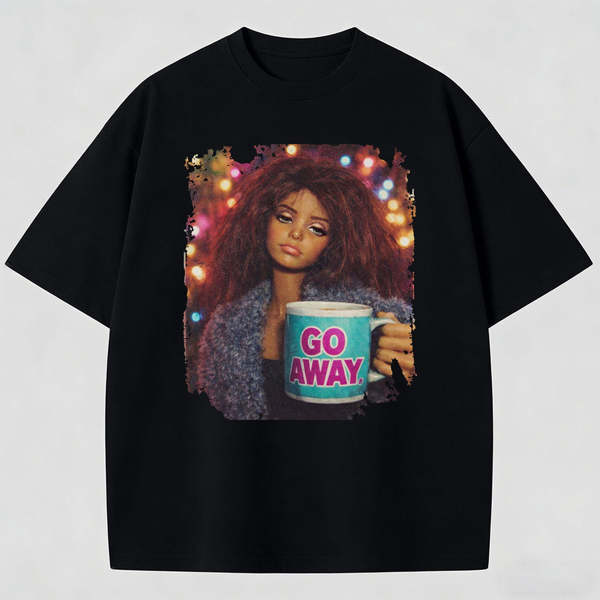 Meme Bad Mood Girl Printed Cotton T-Shirt