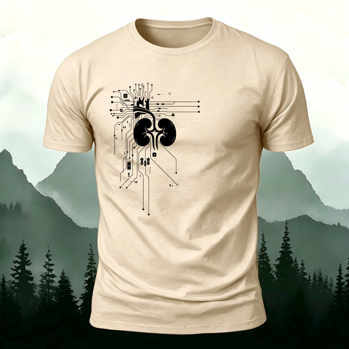 Kidney Chip Graphic Cyberpunk Premium Cotton Tee
