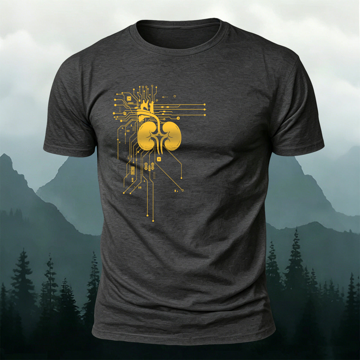 Kidney Chip Graphic Cyberpunk Premium Cotton Tee