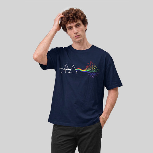 Colorful Tree Print Premium Cotton Round Neck T-Shirt