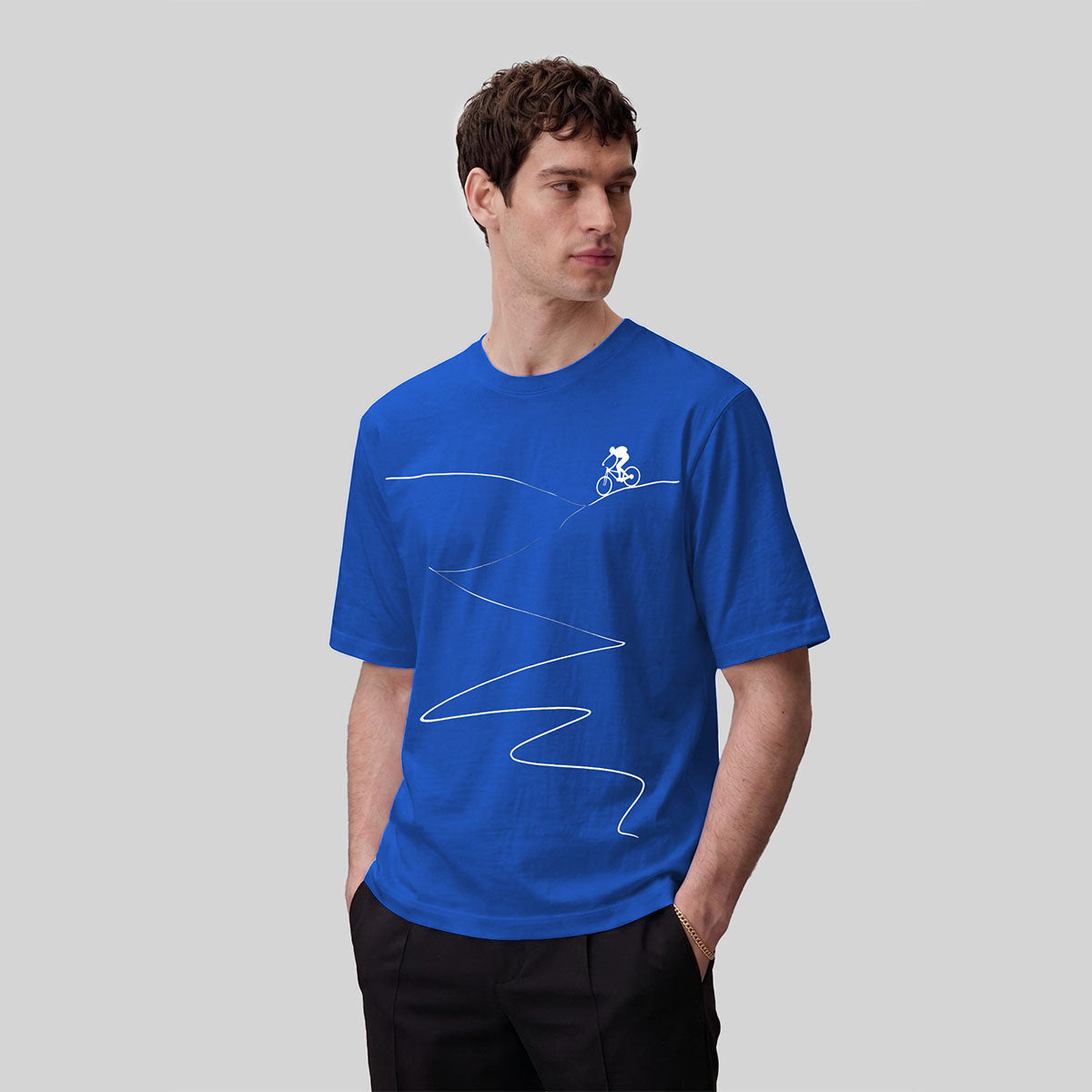 Cycling Minimalist Line Pattern Breathable Comfortable T-Shirt