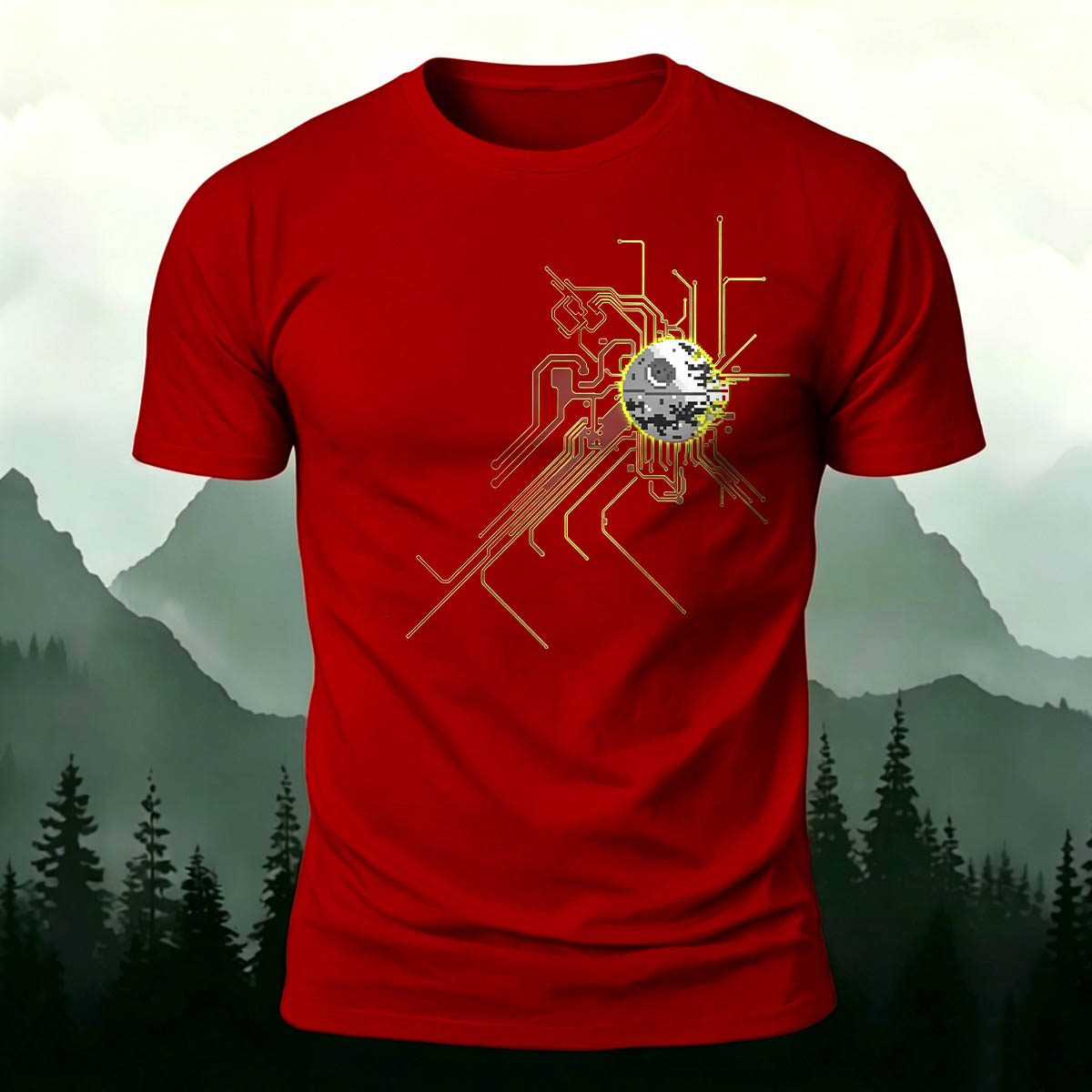 Artistic Linear Personalized Casual Skin-friendly T-shirt