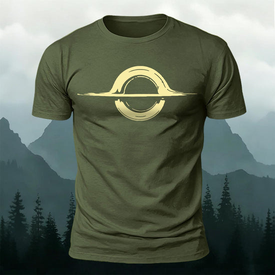 Abstract Sun Moon Graphic Minimalist Premium Cotton Tee AMG
