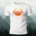 Sunset Art Print Combed Cotton Casual T-Shirt