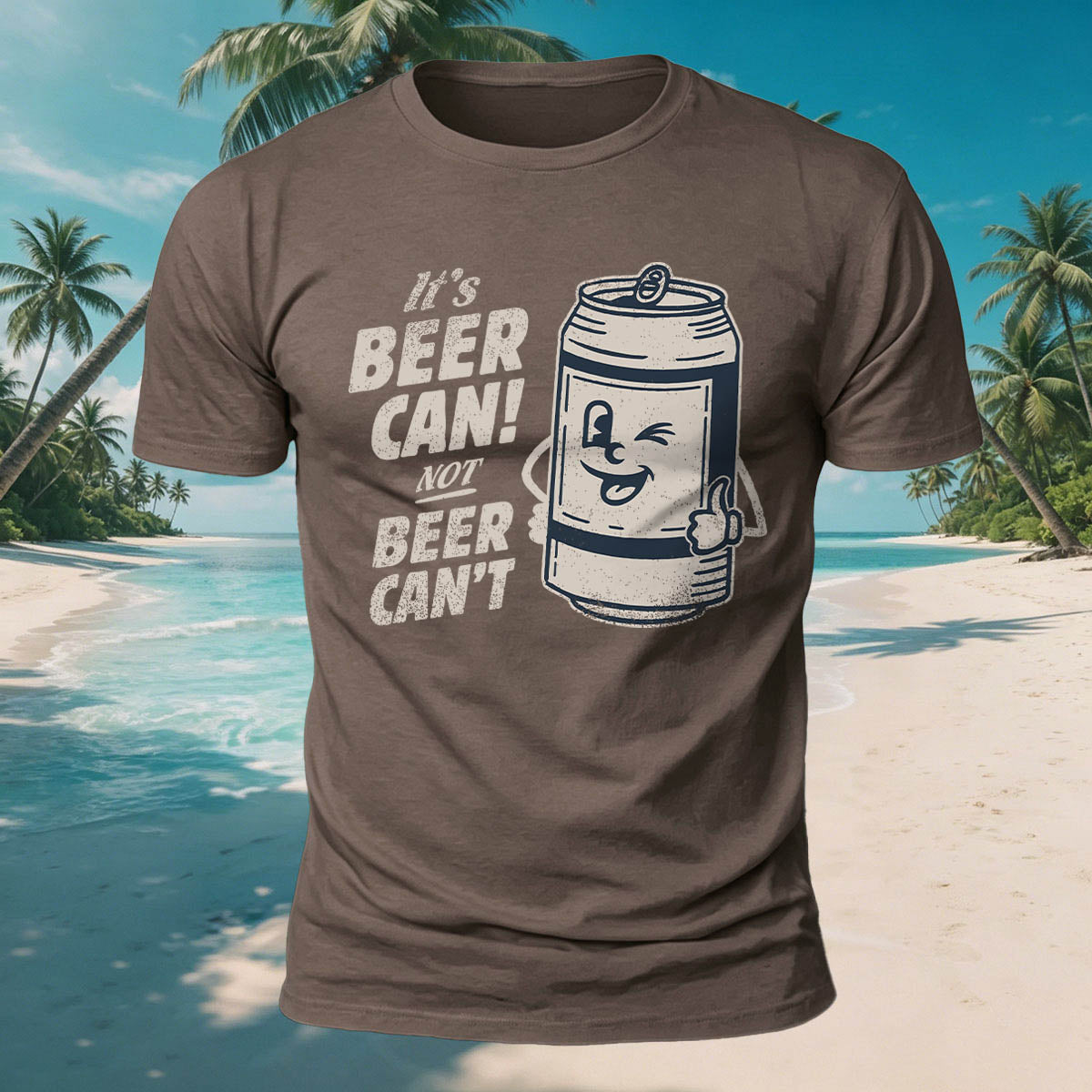 Soda Can Print Versatile Breathable Cotton T-Shirt