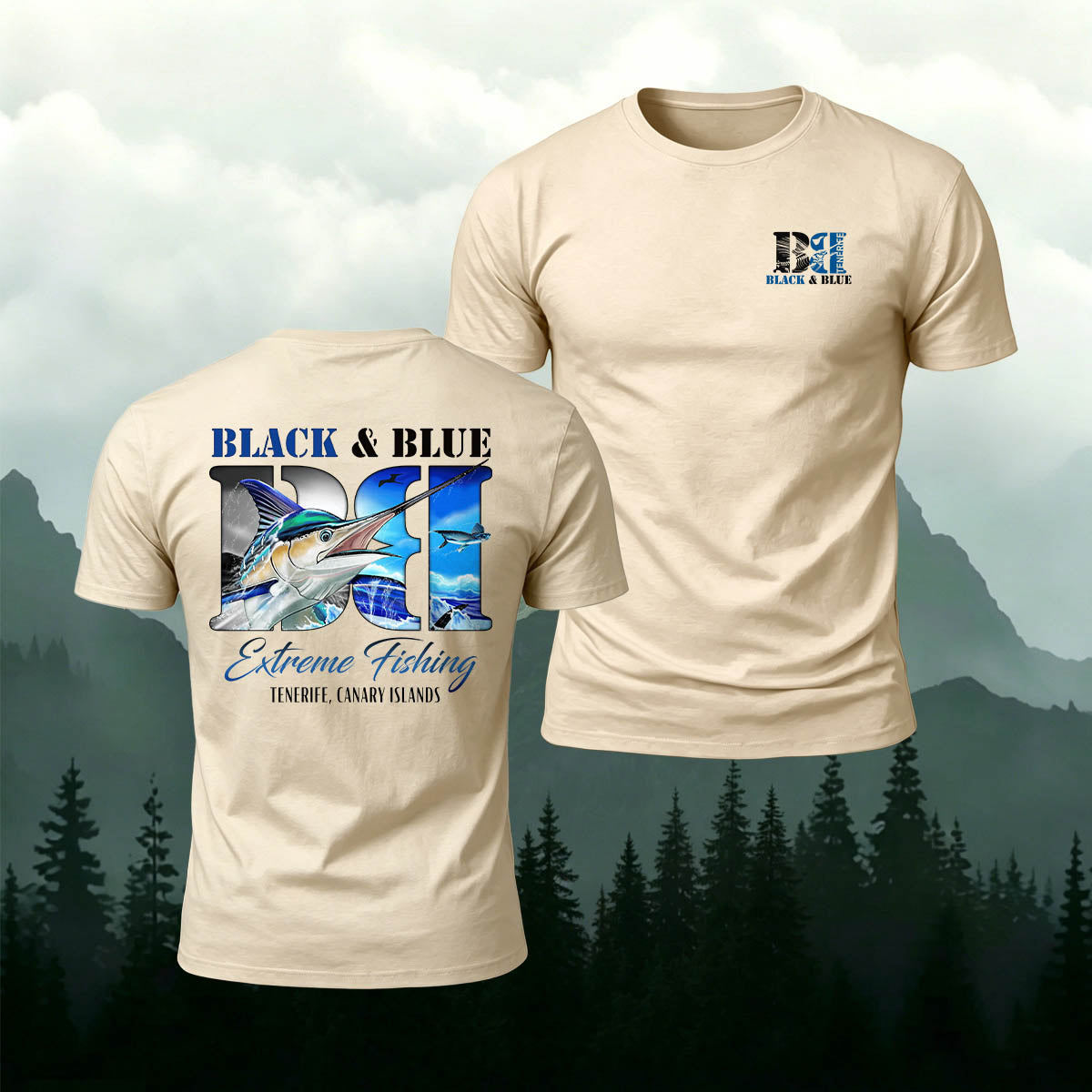 Nautical Fishing Style Printed Casual Cotton T-Shirt