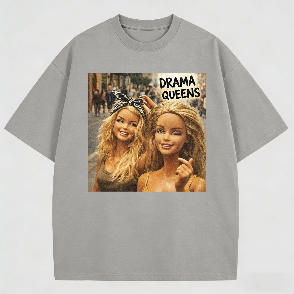 Meme Drama Queens Print Cotton T-Shirt