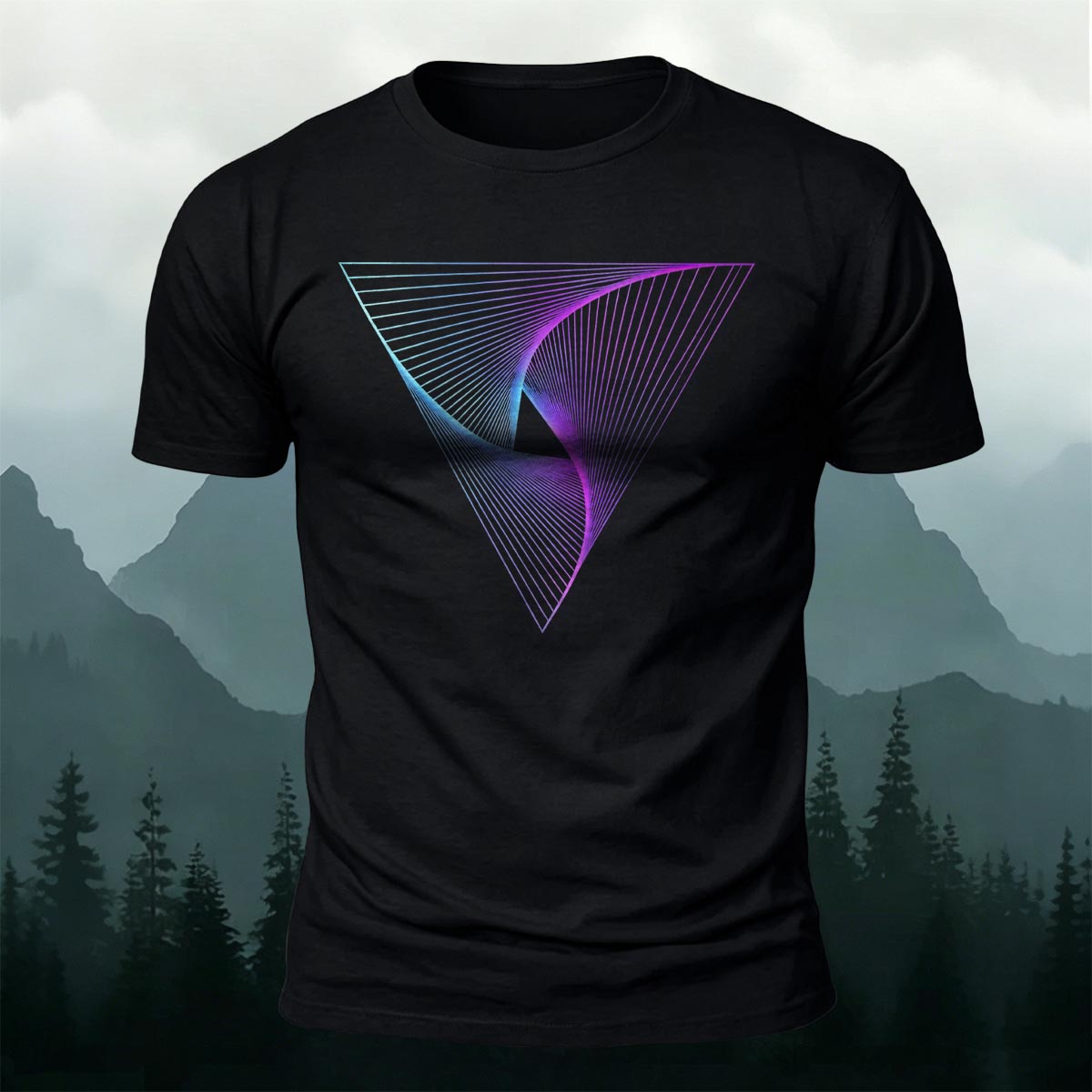 Geometric Artistic Graphic Minimalist 100% Cotton T-Shirt