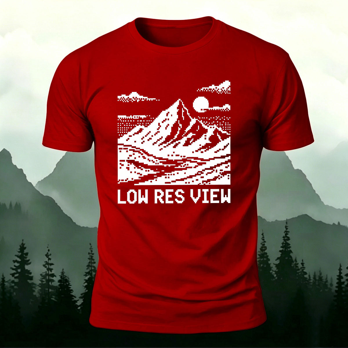 Landscape Pattern Mountain Style Comfortable T-shirt