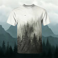 Natural Forest Art Print Casual Cotton T-Shirt