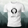 Artistic Line Print 100% Cotton T-Shirt