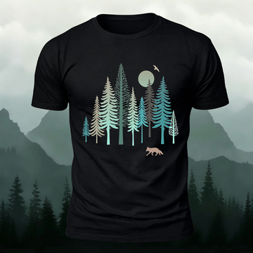 Woodland Pattern Casual Outdoor Soft-touch T-Shirt