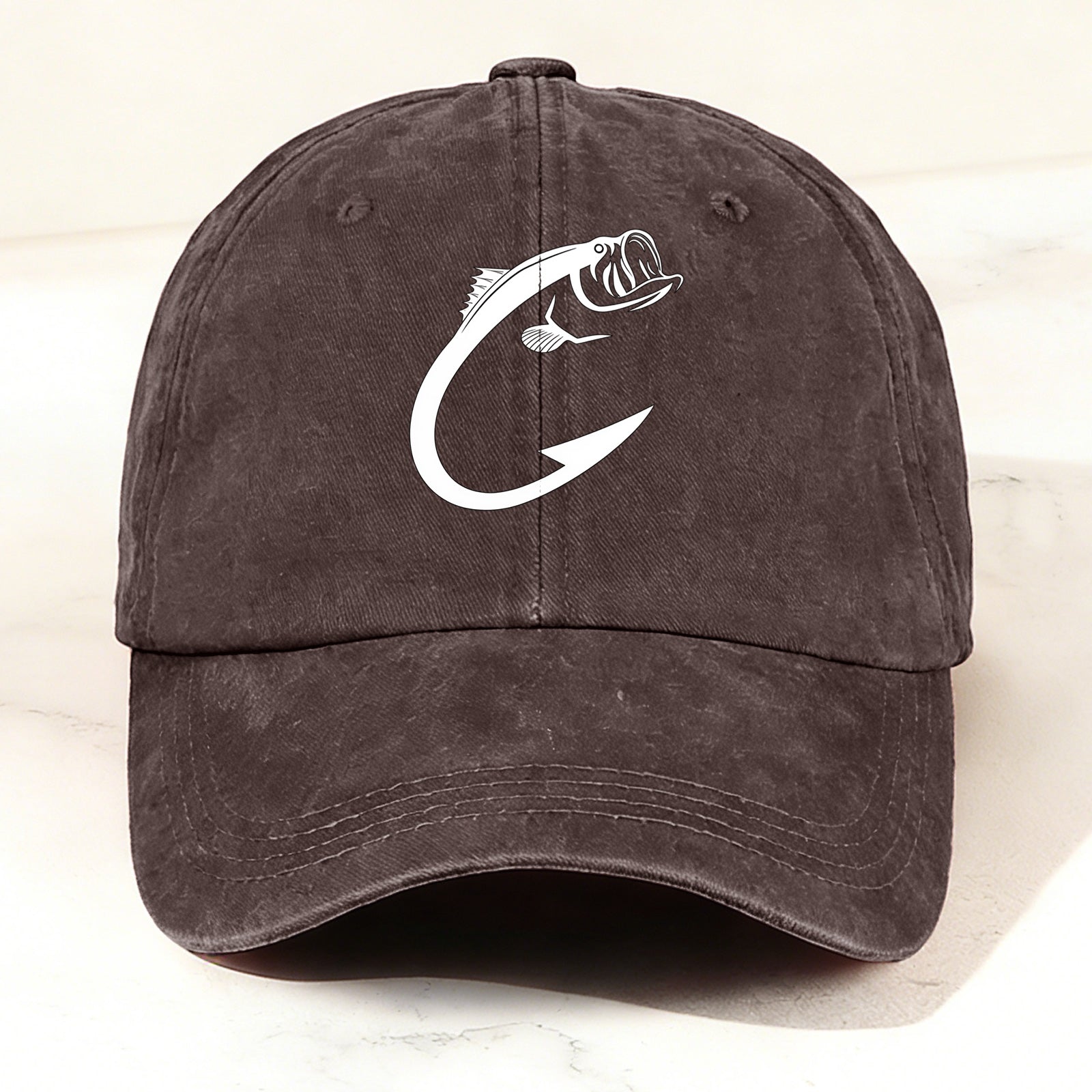 Minimalist Fish Fashion Casual Washed Cotton Cap