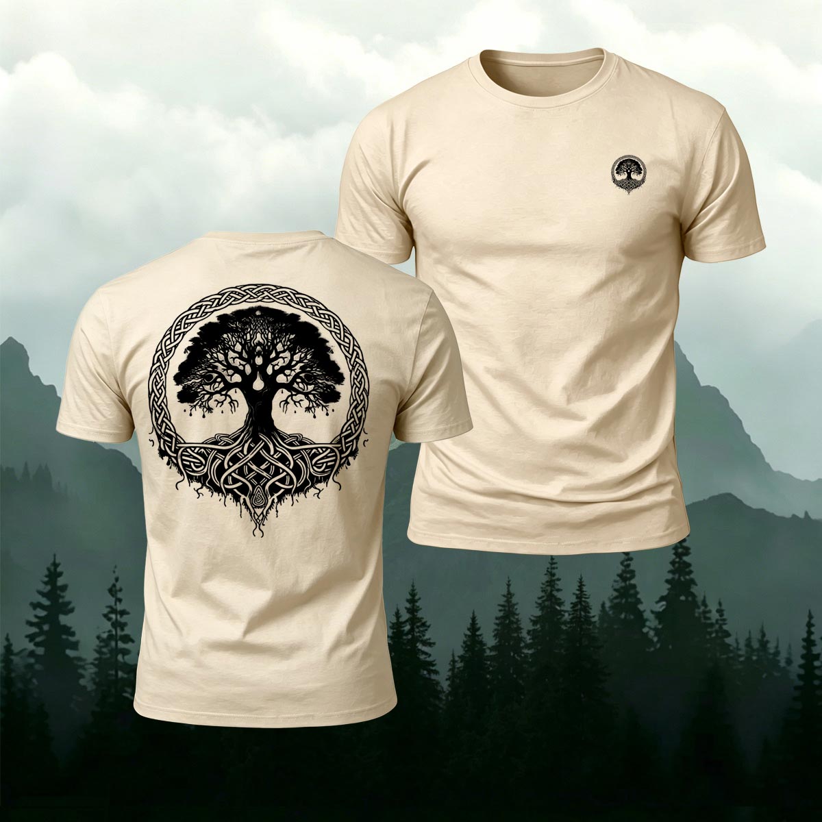 Art Tree Graphic Fashion 100% Cotton T-Shirt