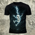 Fun Skull Dark Print Fashion Casual T-Shirt