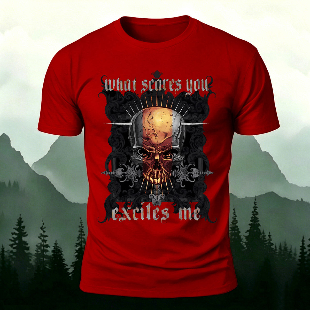 Dark Skull Trendy Premium Cotton Casual T-Shirt