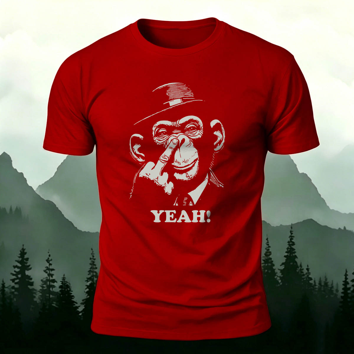 Gorilla Magician Print Casual 100% Cotton T-Shirt