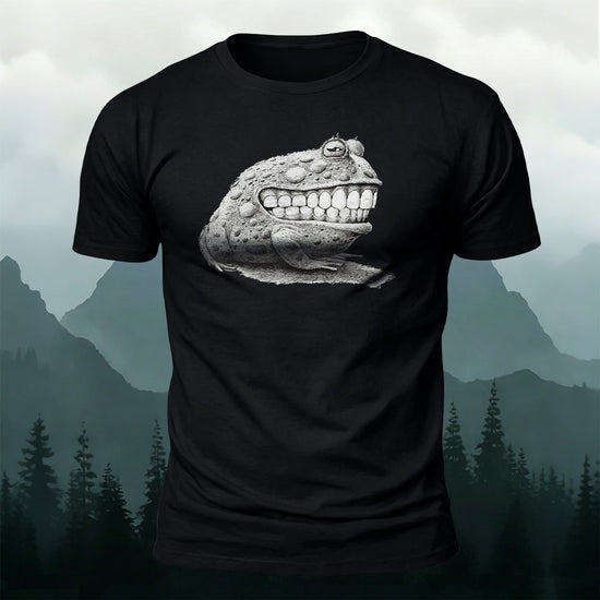 Fun Frog DesignCasual 100% Cotton T-Shirt Black
