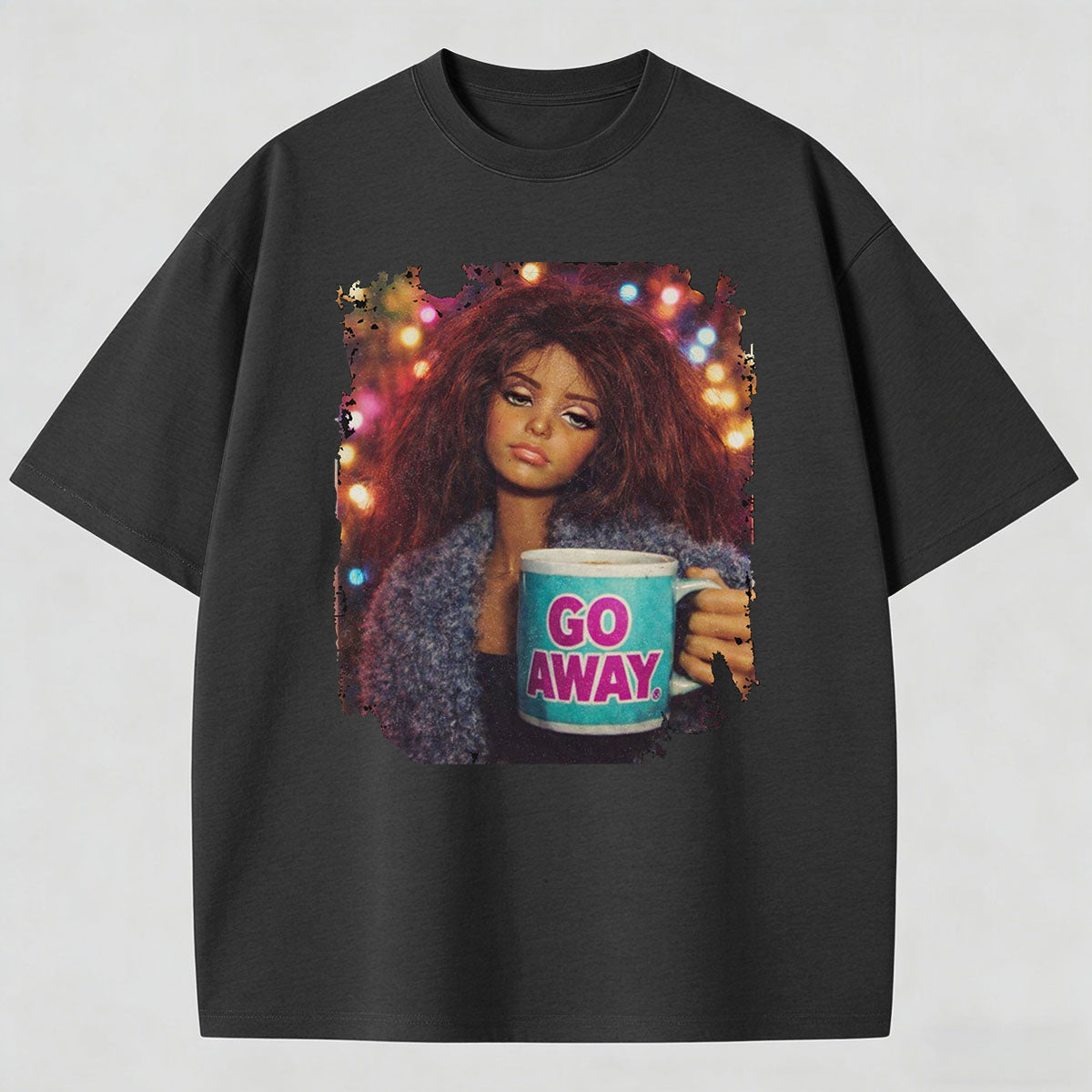 Meme Bad Mood Girl Printed Cotton T-Shirt