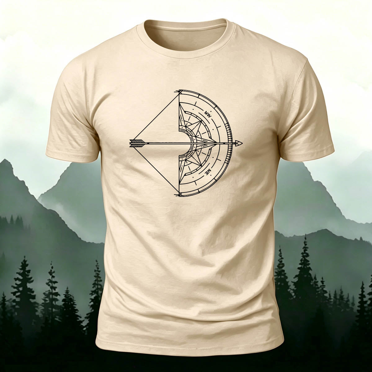 Bow and Arrow Graphic Trend Premium Cotton T-Shirt