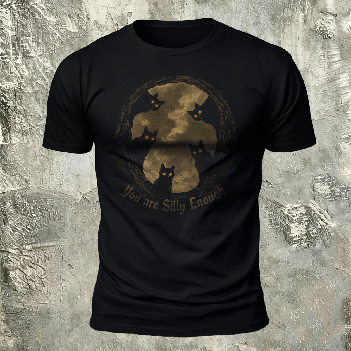 Cute Bear Round-Print Cotton Casual T-Shirt