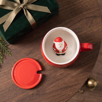 Ceramic 3D Santa Christmas Snowman Mug
