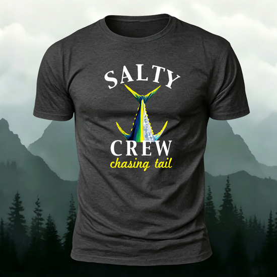 Chasing The Tail Fun Pattern Premium Cotton T-shirt Dark Grey