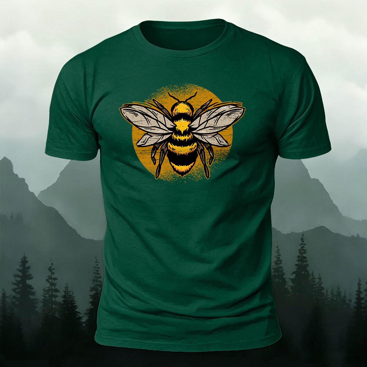 Cartoon Fly Print Casual Cotton T-Shirt