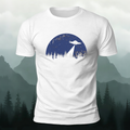 Alien Spaceship Pattern Skin-Friendly Casual T-Shirt White