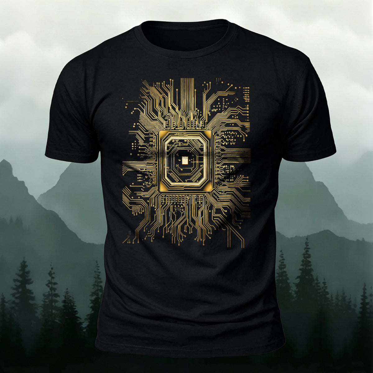 Circuit Board Personalized Breathable Short-sleeve T-shirt