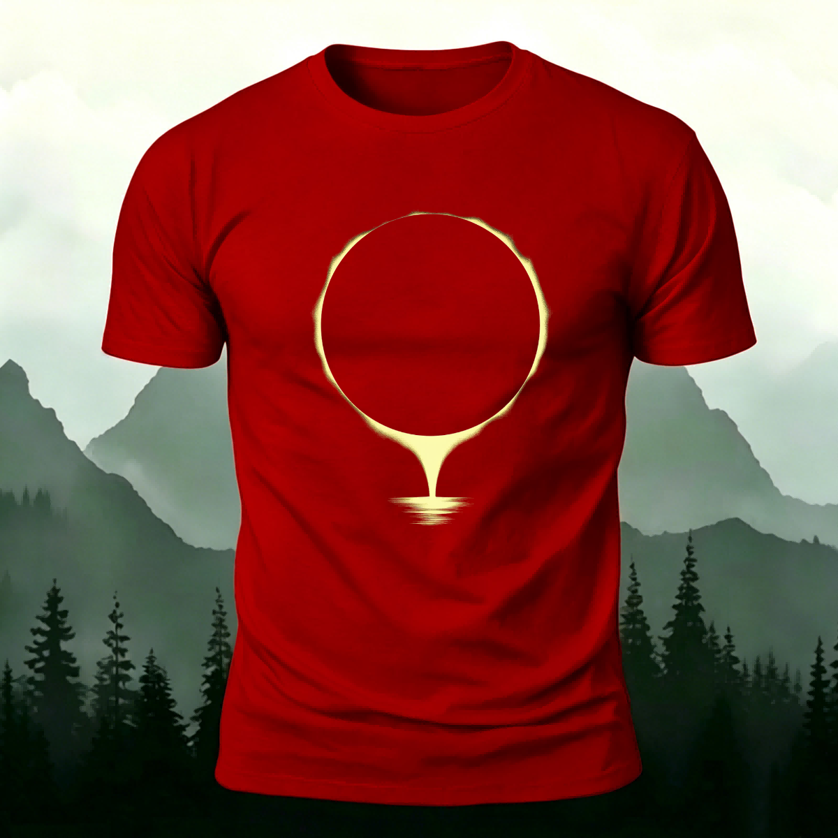 Round Ring Natural Outdoor Premium Cotton Tee