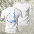 Minimalist Sailboat Line Fashion Skin-Friendly T-Shirt