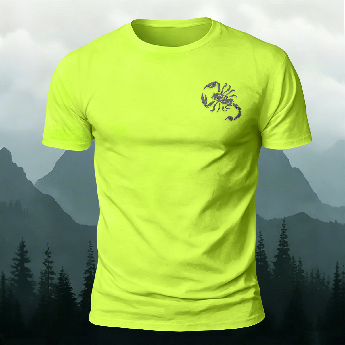 Lobster Print on the Chest Comfortable Outdoor Cotton Tee