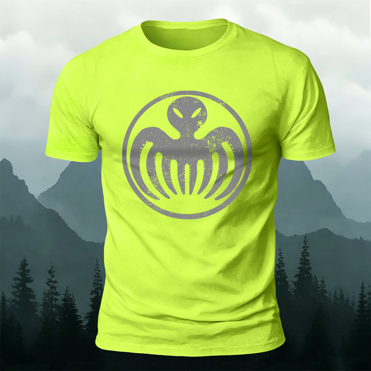 Funny Octopus Totem Print Casual Outdoor Cotton T-Shirt