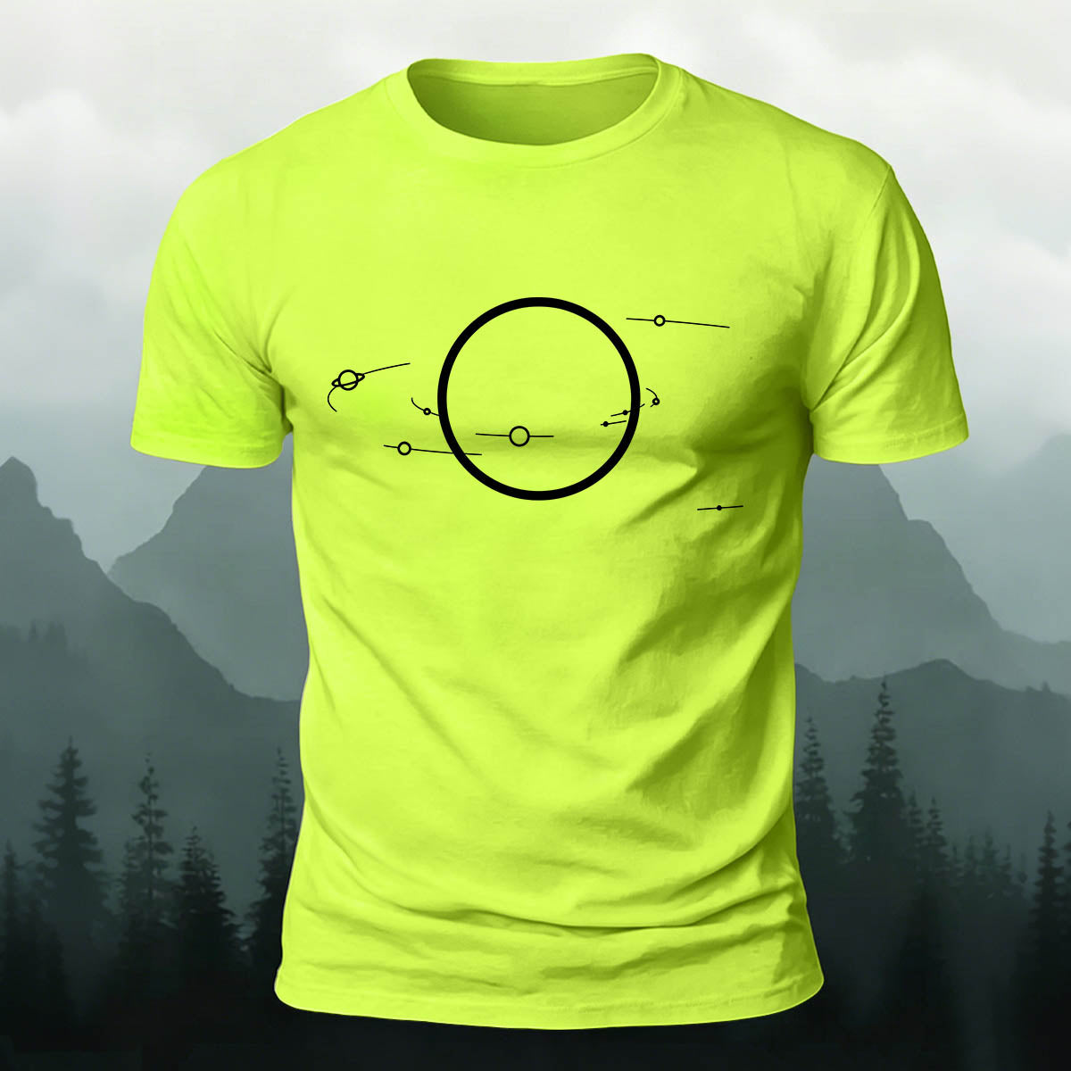Geometric Space Graphic Casual Premium Cotton Tee