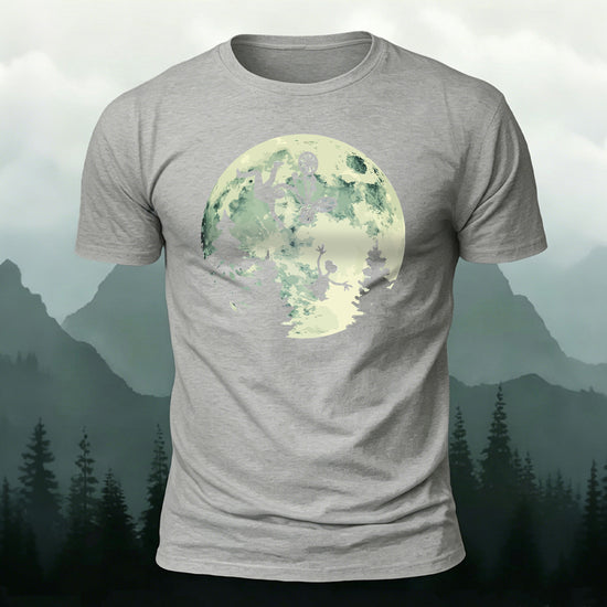 Ride the Moon Casual Cotton T-Shirt Grey
