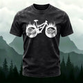 Artistic Bicycle Print Outdoor Comfortable T-Shirt