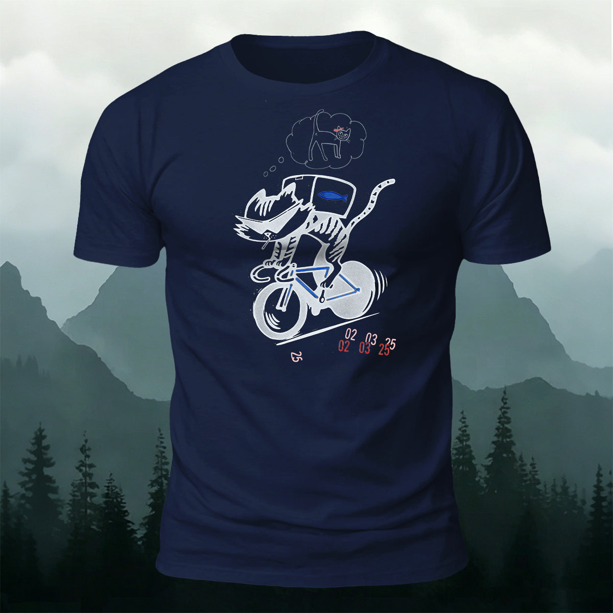 Falling in Love Cycling Series Printed Cotton T-Shirt