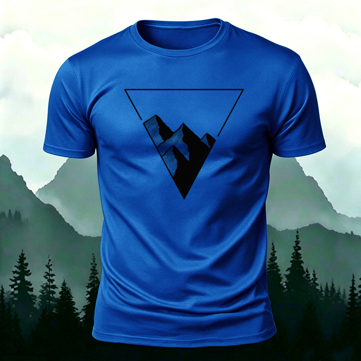Triangle Pattern Fashion Outdoor Casual T-Shirt