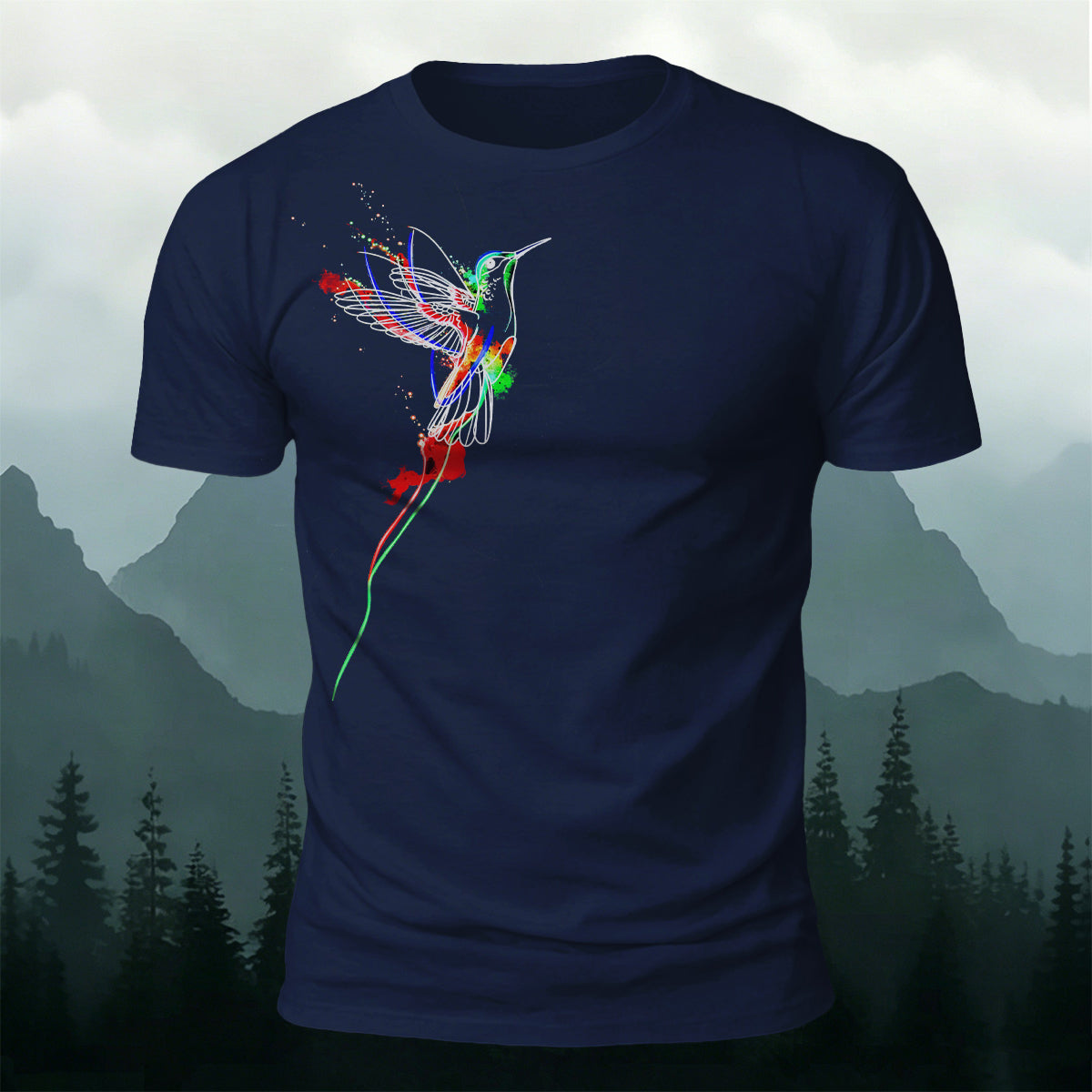 Colorful Flying Bird Natural Style 100% Cotton T-Shirt