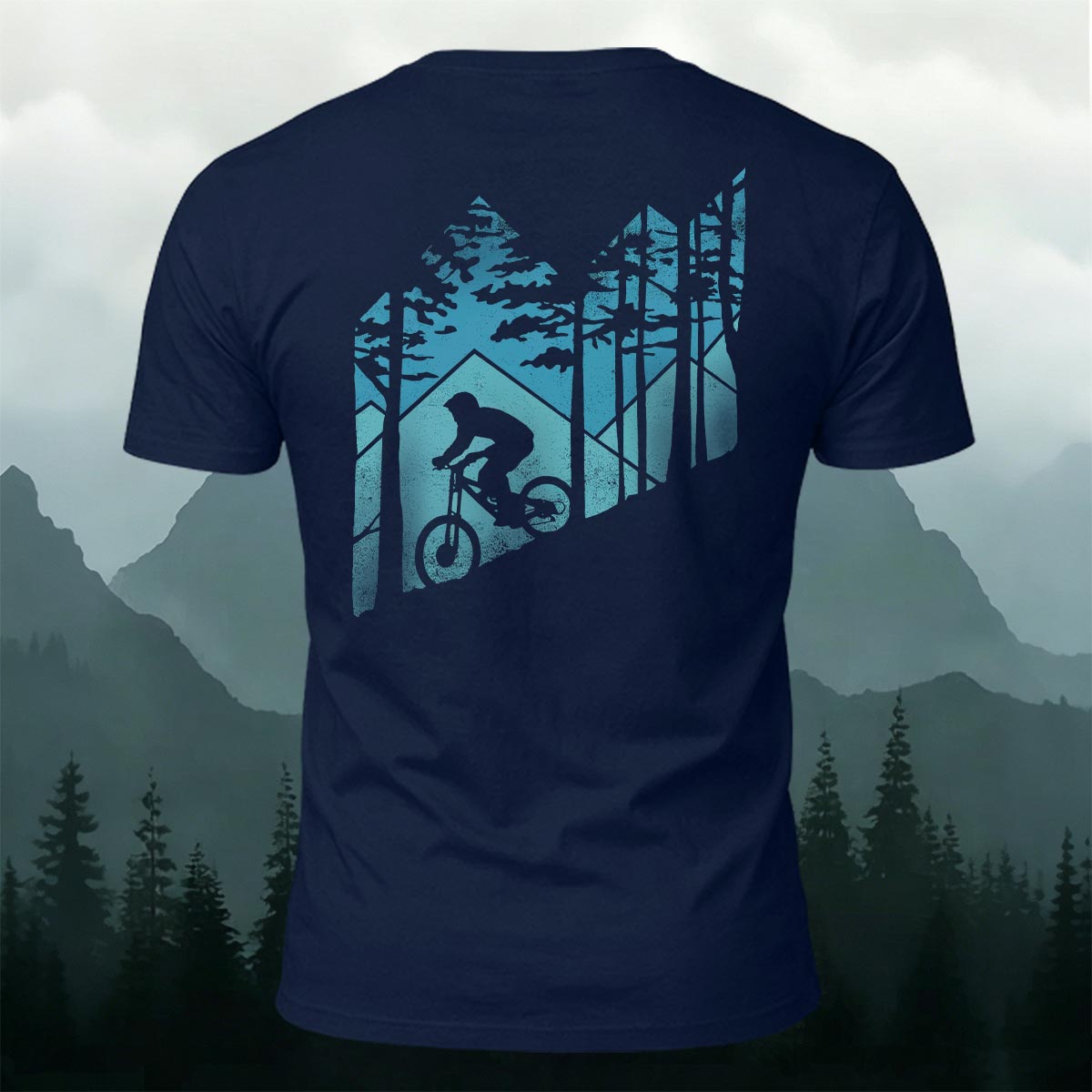 Casual Cycling Print Soft-Touch Cotton T-Shirt