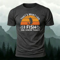 Combed Cotton Fishing-Print Casual Versatile T-Shirt
