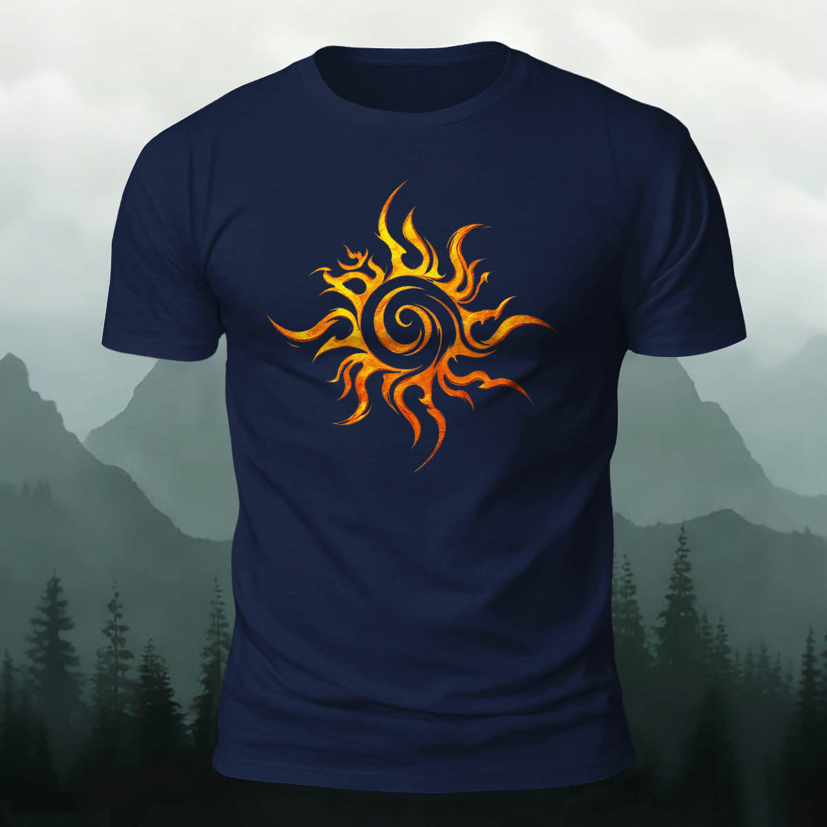 Minimalist Sun Totem Casual Breathable T-Shirt