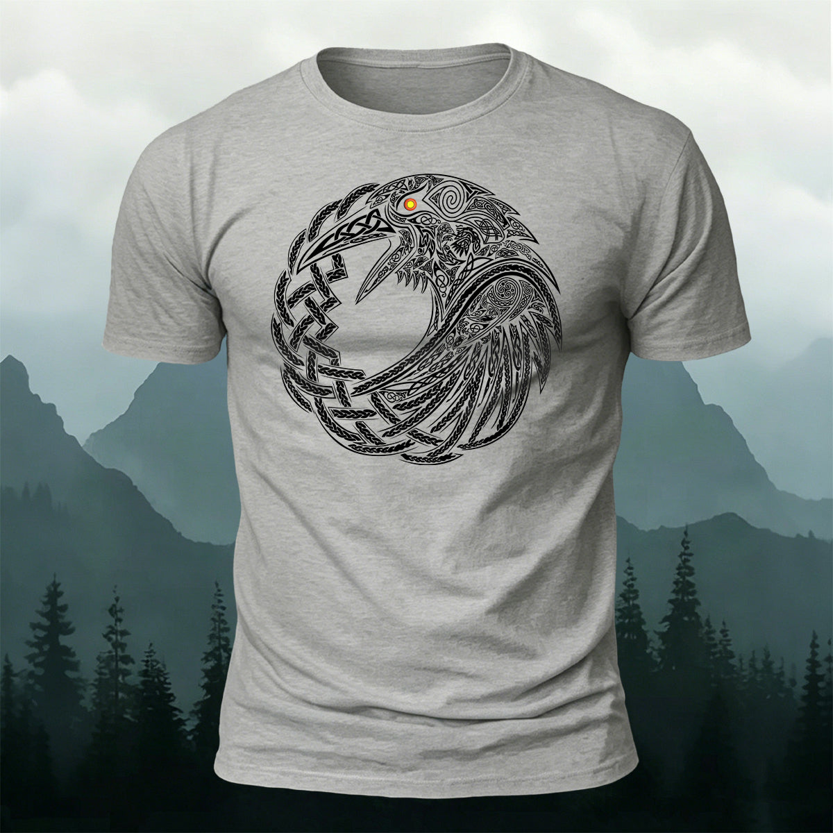 Mythical Totem Print Versatile 100% Cotton T-Shirt