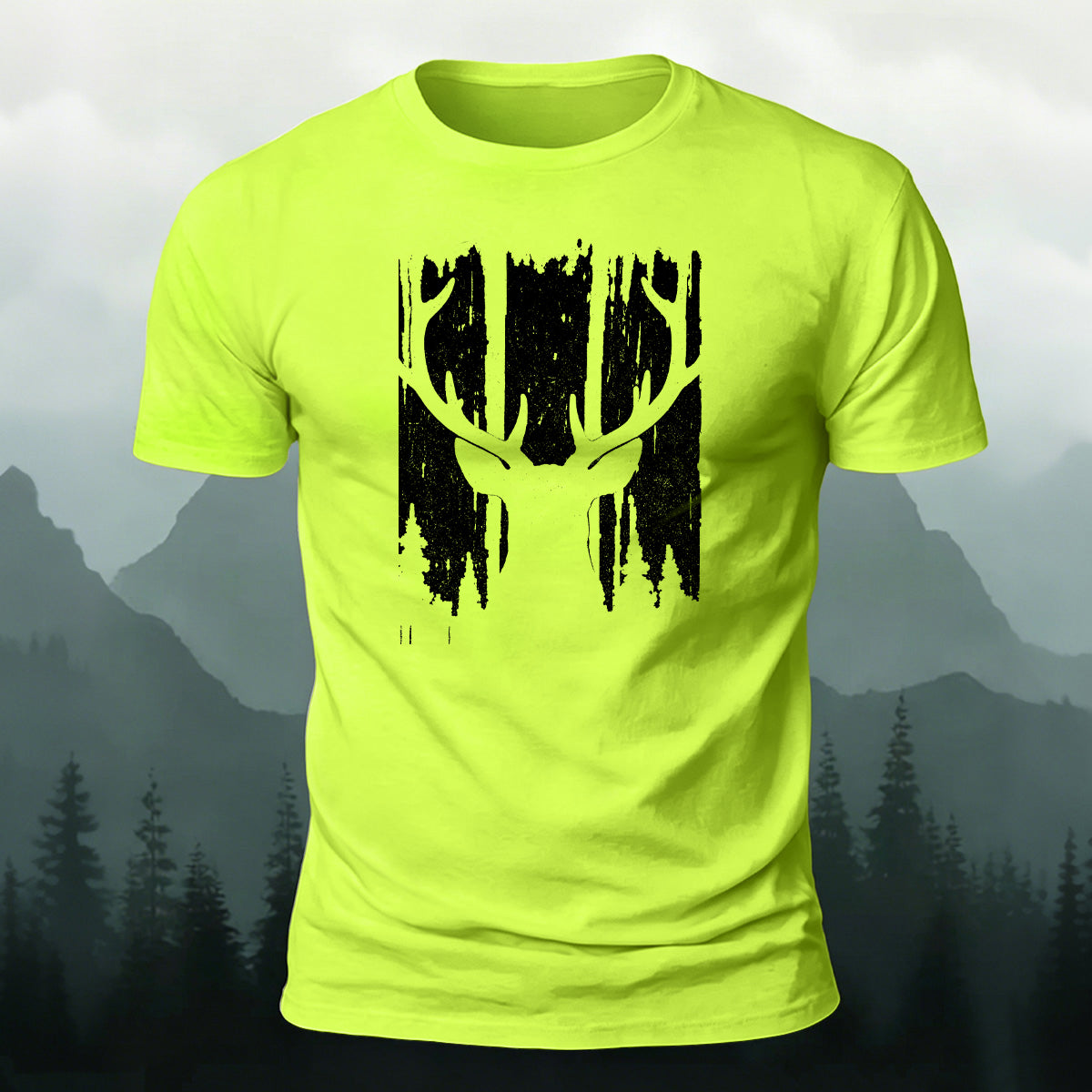 Moose Print Fashion Premium Cotton Casual T-Shirt NG