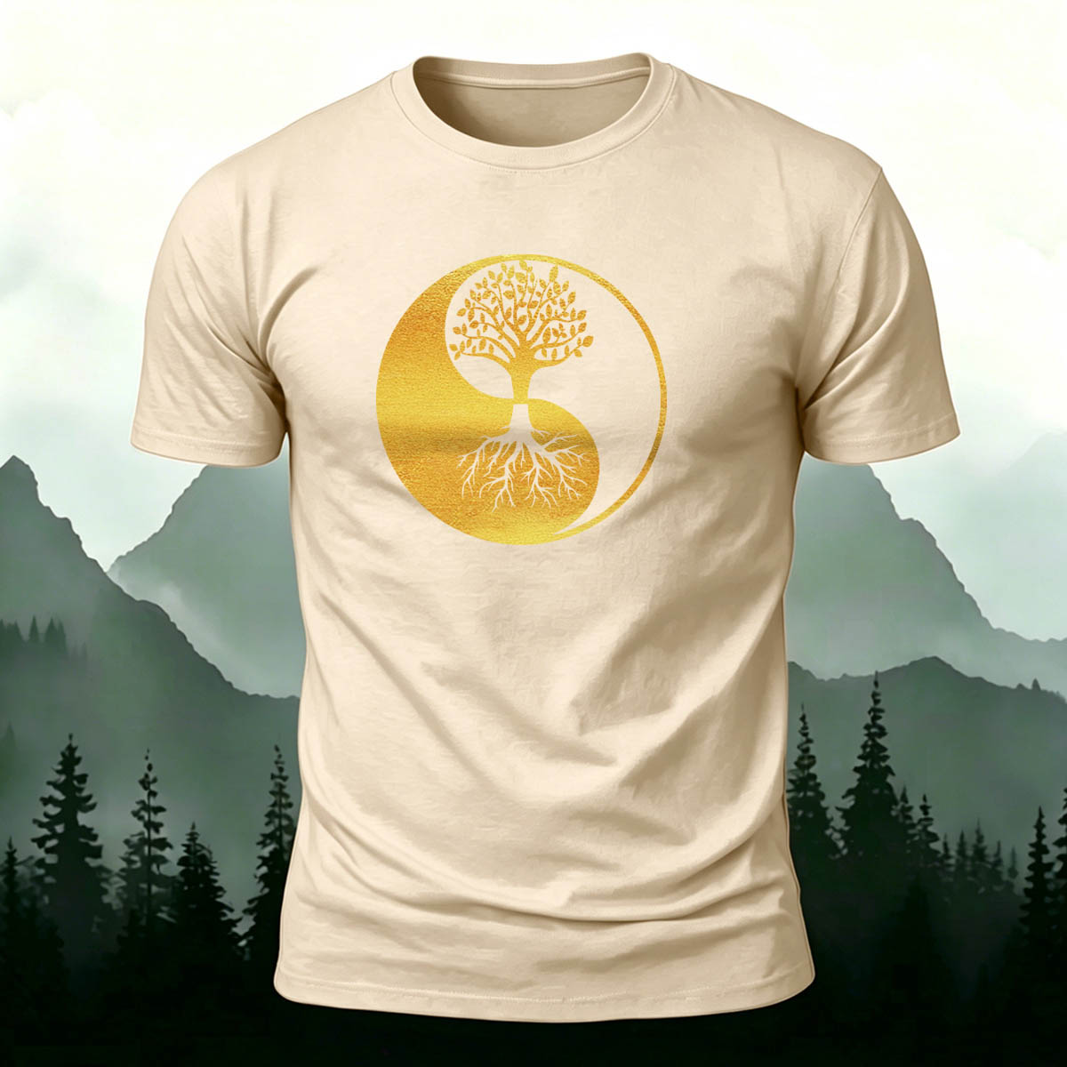 Artistic Tree Natural Leisure Breathable T-Shirt