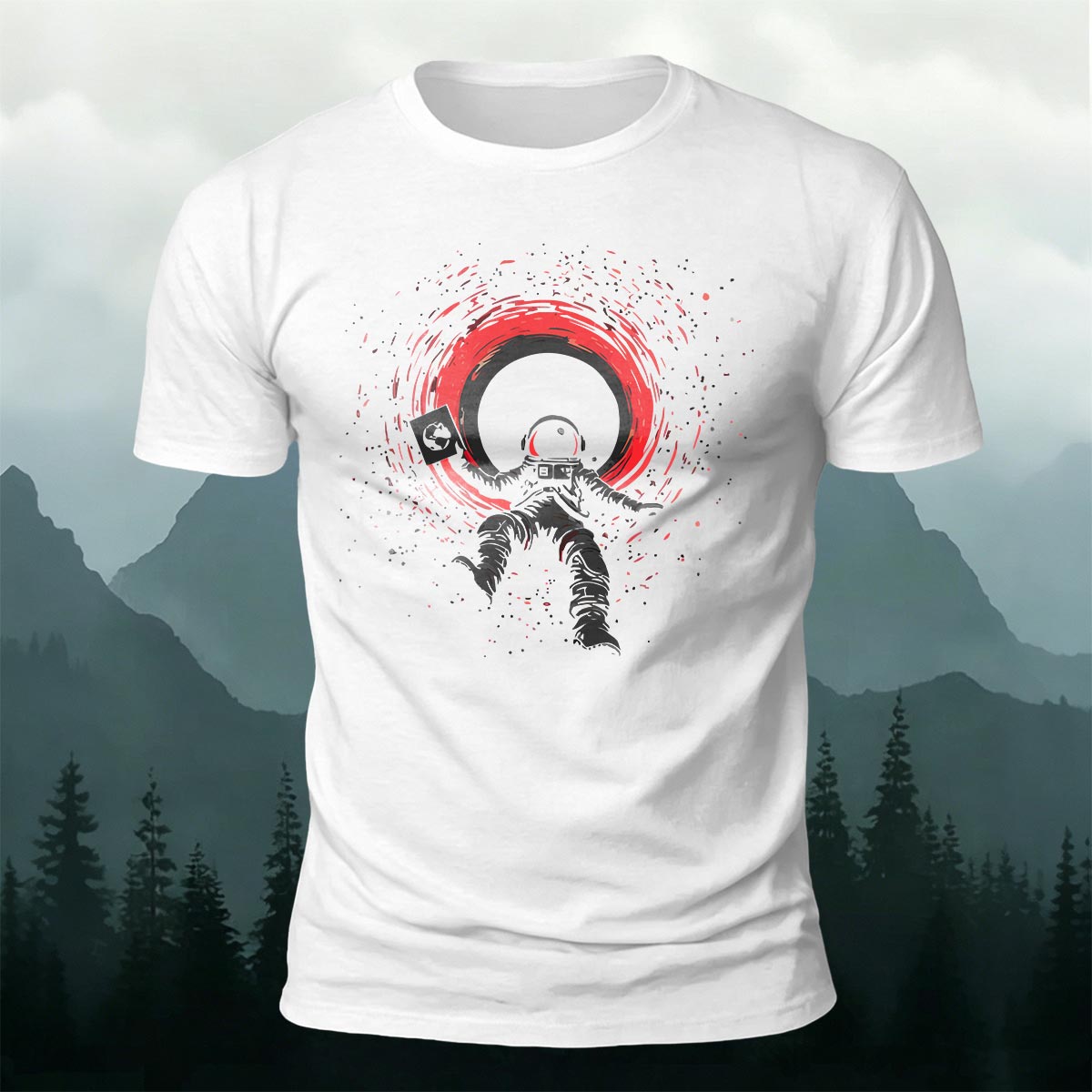 Cosmic Dream Space Print Casual Cotton T-Shirt