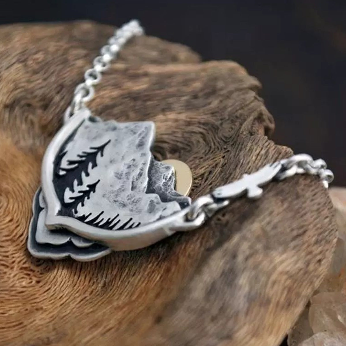 Valley Sunset Natural Fashion Design Pendant Necklace